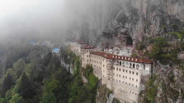 Aerial view of the Sumela Monastery