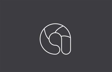 alphabet letter a black white logo company icon design