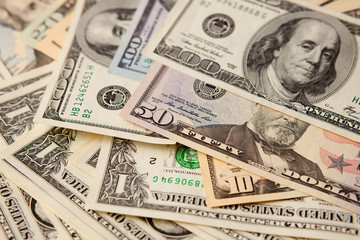 Dollars close-up. Background texture