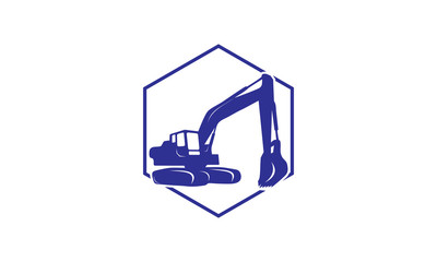 Back hoe in the polygon icon