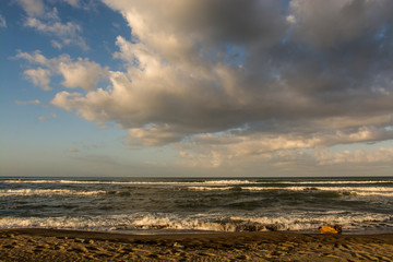 Obraz premium astiglione della Pescaia Tuscany, Italy - sunrise at the beach