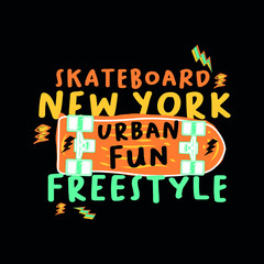 Obraz premium new york skateboard urban designs kids apparel