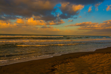 Castiglione della Pescaia Tuscany, Italy - sunrise at the beach