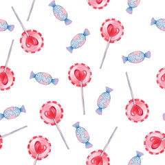 heart lollipops pattern