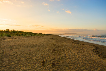 astiglione della Pescaia Tuscany, Italy - sunrise at the beach