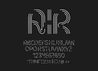 Modern abstract alphabet.
