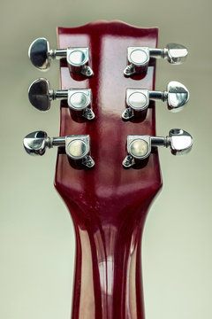 Rock guitar. Close-up view part of guitar, very popular musical