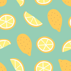 Lemon seamless vector print