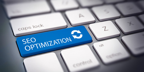 SEO optimization button on keyboard
