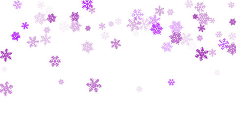 Snow flakes falling macro vector graphics, christmas snowflakes confetti falling scatter backdrop. Winter xmas snow background. Windy flakes falling and flying winter cold season vector.