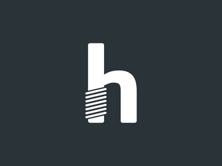 H letter vector symbol design