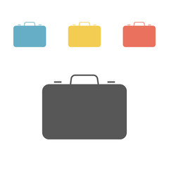 Briefcase Icon. Vector sign for web graphic.
