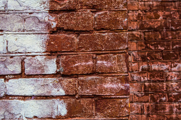 brickwork and white old paint
