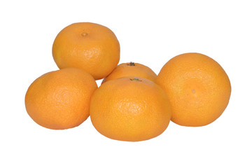  bunch of ripe tangerine isolated on white background