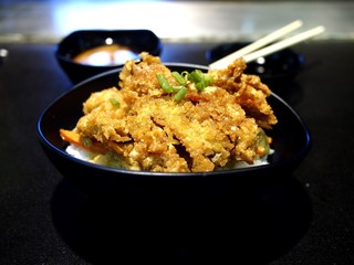 Bowl of Pork Tonkatsu or Katsudon