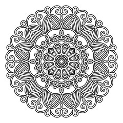 Hand drawn Coloring Book Page for Older Children