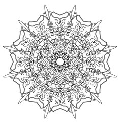 Hand drawn Coloring Book Page for Older Children