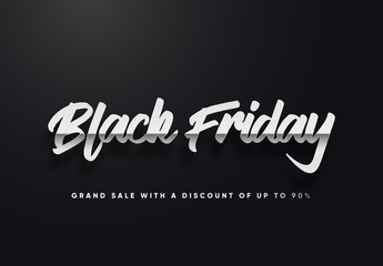 Black Friday silver sale vector illustration