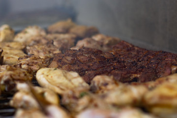 Meat on the grill
