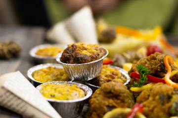 Savoury snacks at a party