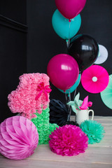 The decor of the birthday