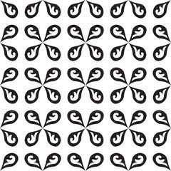 Black and white royal pattern. The Seamless vector background