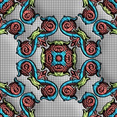 3D render plastic background tile