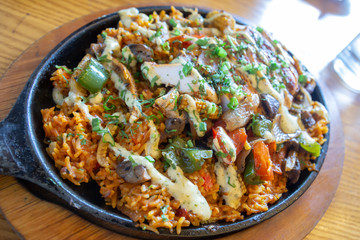 Fire rice with chicken