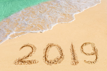 Numbers 2019 on beach