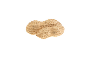 peanuts in the peel isolated on white background