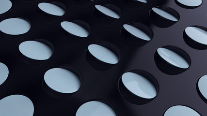 3d render abstract background with a simple geometric pattern from spheres and cylinders