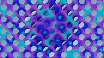 3d render abstract background with a simple geometric pattern from spheres and cylinders