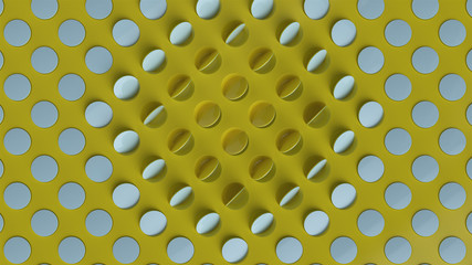 3d render abstract background with a simple geometric pattern from spheres and cylinders