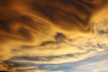 dramatic sky with clouds