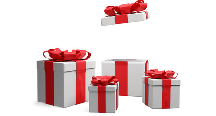 christmas presents isolated design 3d-illustration