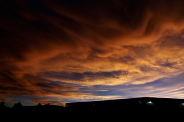 sunset in the mountains