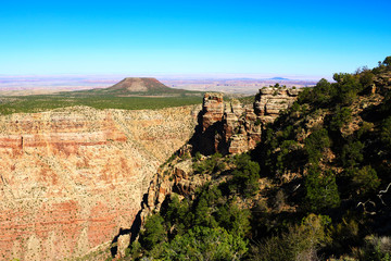 Fototapeta na wymiar The North Rim of the Grand Canyon in June.