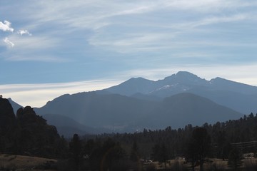 Naklejka premium sunrise in the mountains