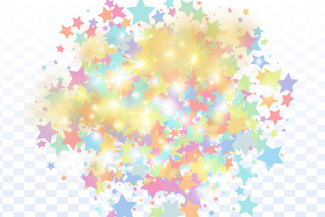 Star falling confetti background.