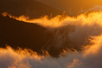Obraz premium Brouillard dans la vallée