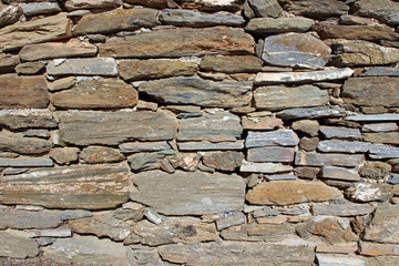 Traditional rustic stonewall detail