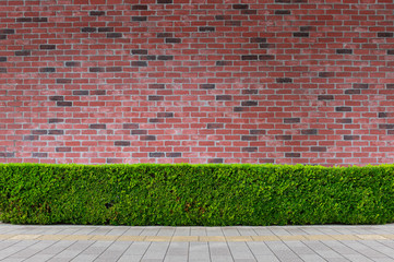 street wall background ,Industrial background, empty grunge urban street with warehouse brick wall
