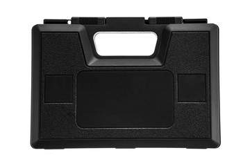 Black case for guns isolated for white