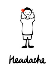 Symptoms of rotavirus infection diarrhea nausea stomach pain vomit fever headache spasms hand drawn minimalism concept design for hospitals banners posters articles prints and books lettering