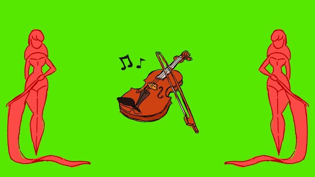 Violin - 2D hand drawn animation