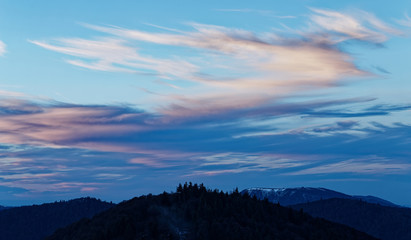 Coucher de soleil sur les Vosges