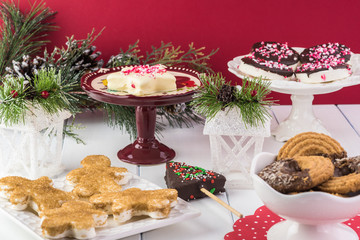 Assorted Christmas holiday cookies.