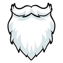 White Beard Isolated Illustration