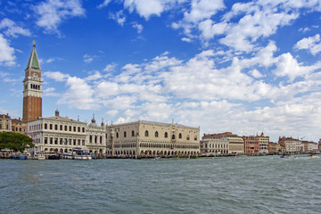 Views of beautiful buildings, gondolas, bridges and canals in Venice