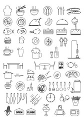 Fototapeta premium vintage food and drink,vector